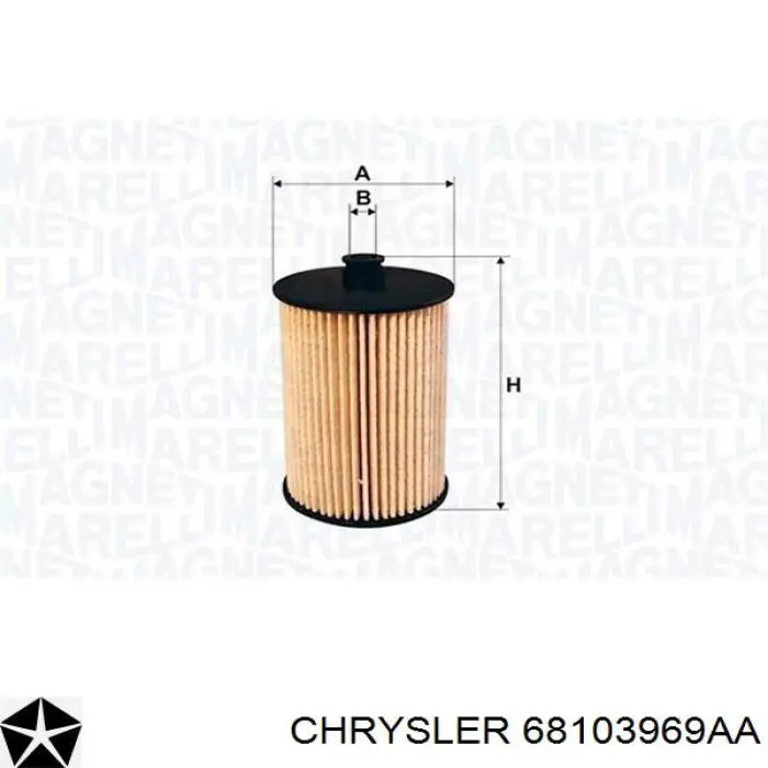 Масляний фільтр двигуна Chrysler 68103969AA ціна, від 12.78 USD