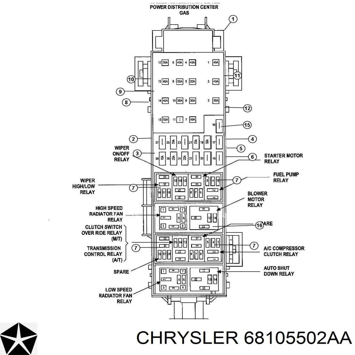  68105502AA Chrysler