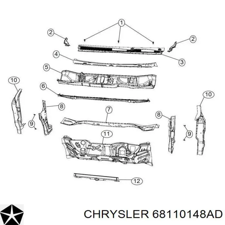 Chrysler 68110148AD ціна, від 12.51 USD
