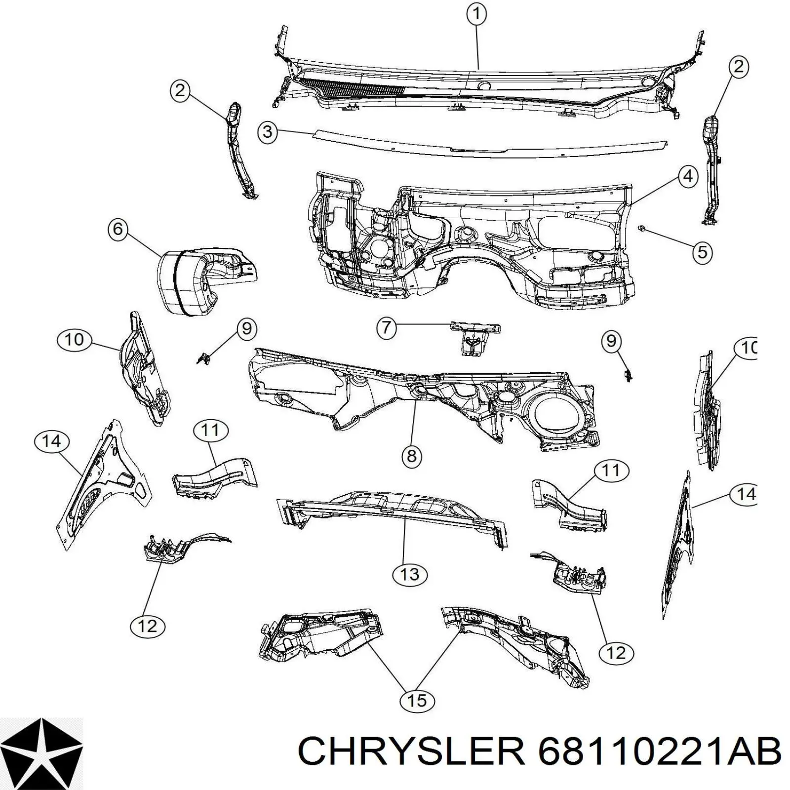 Купити 68110221AB Chrysler 