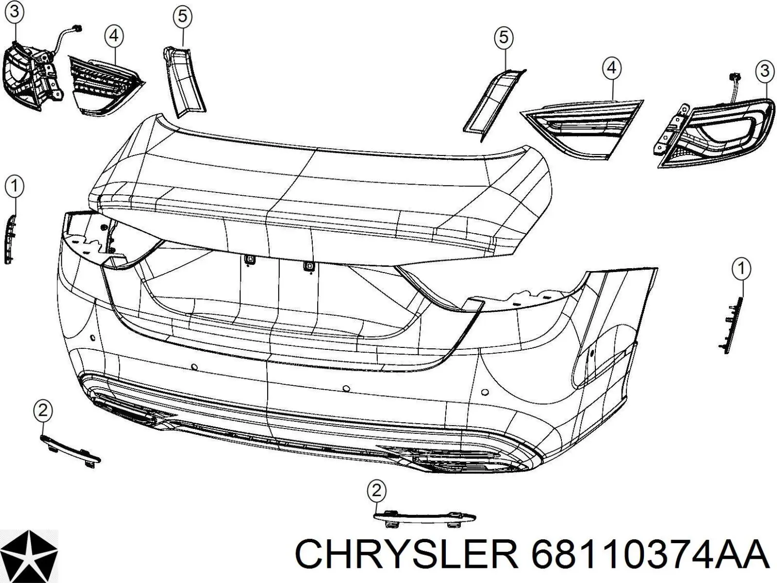 Правий покажчик повороту - лампа Chrysler 68110374AA ціна, від 10.13 USD