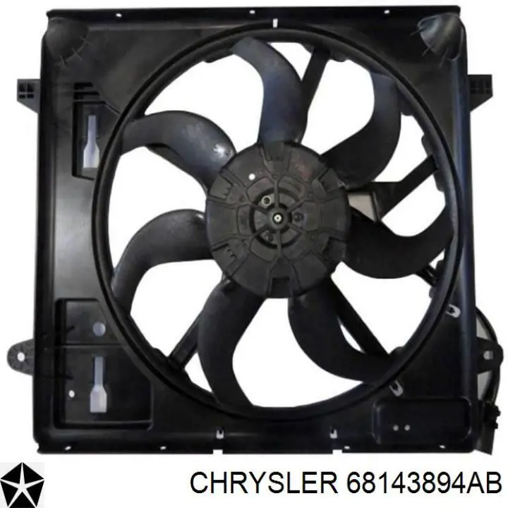 Купити 68143894AB Chrysler Дифузор радіатора охолодження, в зборі з двигуном і крильчаткою