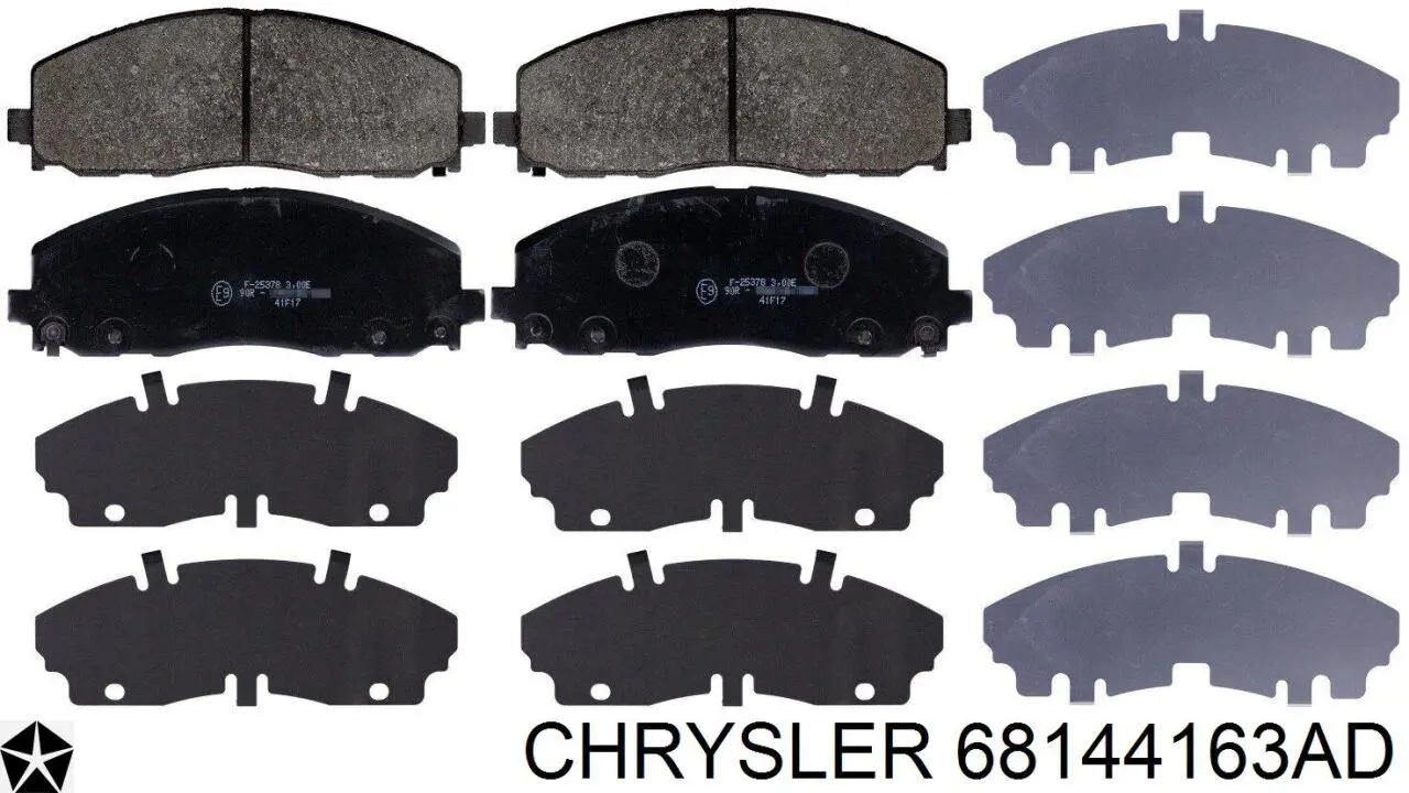 68144163AD Chrysler колодки гальмівні передні, дискові