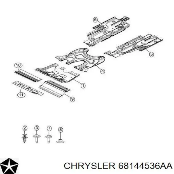  Повітропровід / дефлектор радіатора, нижній Jeep Cherokee 