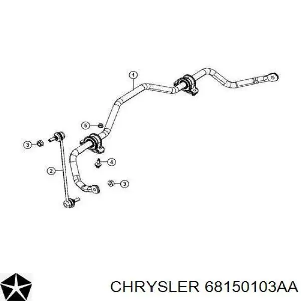 Стабілізатор передній стійкості Chrysler 68150103AA ціна, від 12.67 USD
