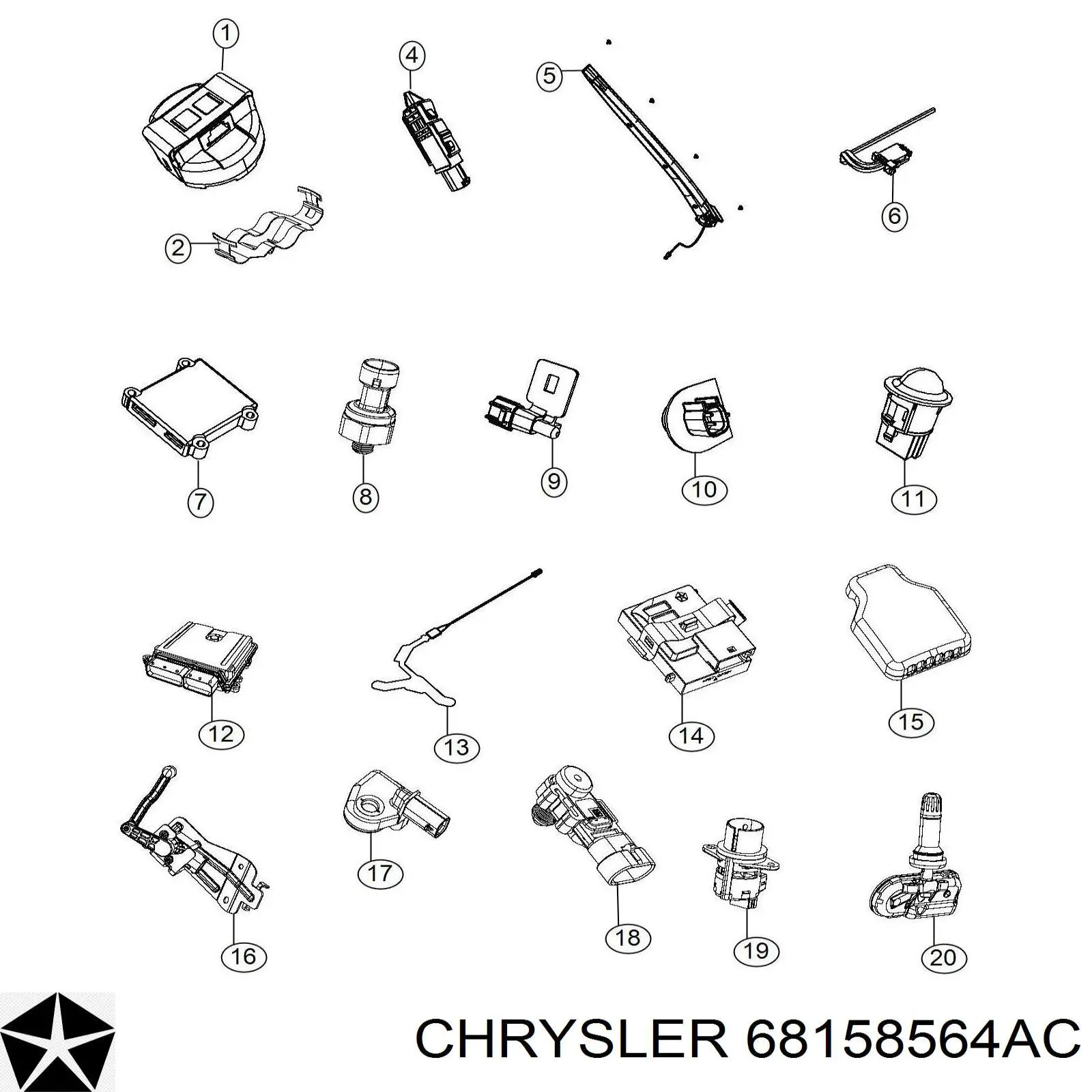 68158564AC Chrysler 