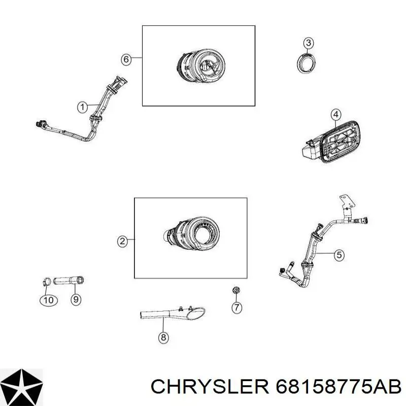  Chrysler 68158775AB ціна, від 3.80 USD