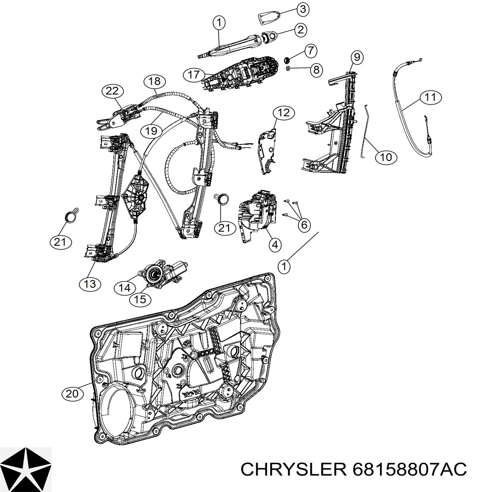  Chrysler 68158807AC ціна, від 6.40 USD