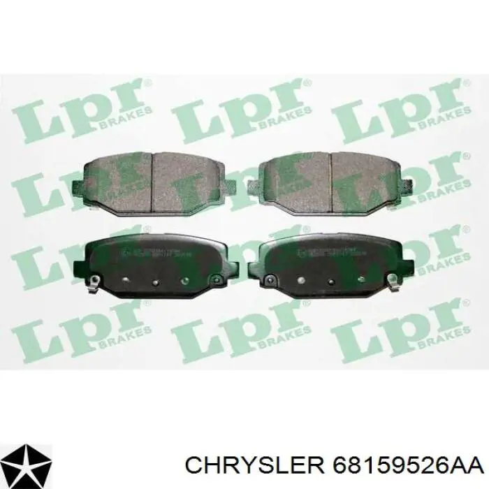 Купити 68159526AA Chrysler Задні колодки