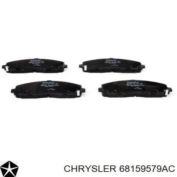 Гальмівні колодки Chrysler 68159579AC ціна, від 51.87 USD