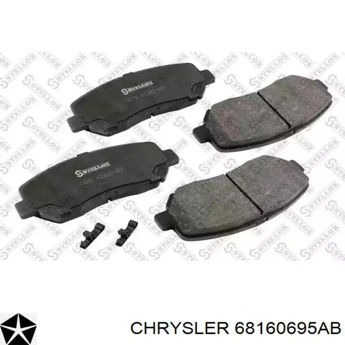 Колодки гальмівні передні, дискові 68160695AB Chrysler