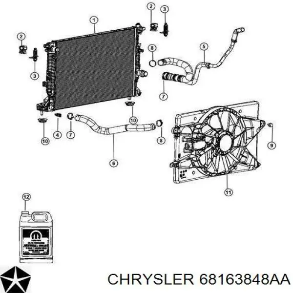 Антифріз концентрат Chrysler 68163848AA ціна, від 34.73 USD