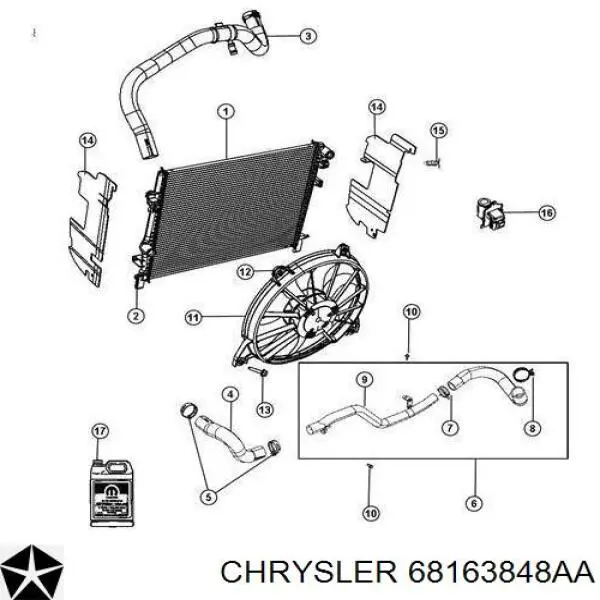 Купити 68163848AA Chrysler Охолоджуюча рідина для двигунів