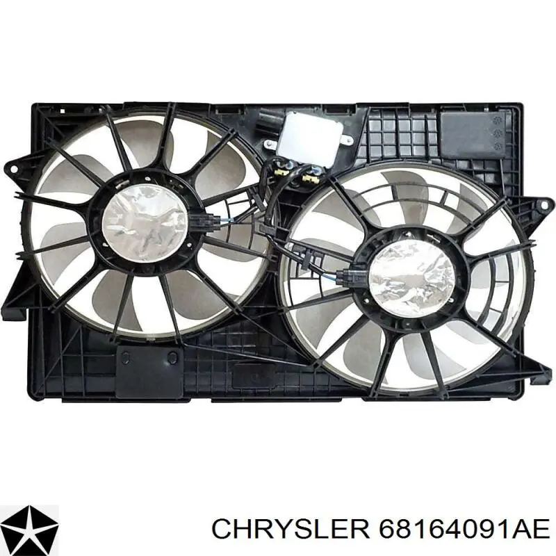 Купити 68164091AF Chrysler Дифузор радіатора охолодження, в зборі з двигуном і крильчаткою
