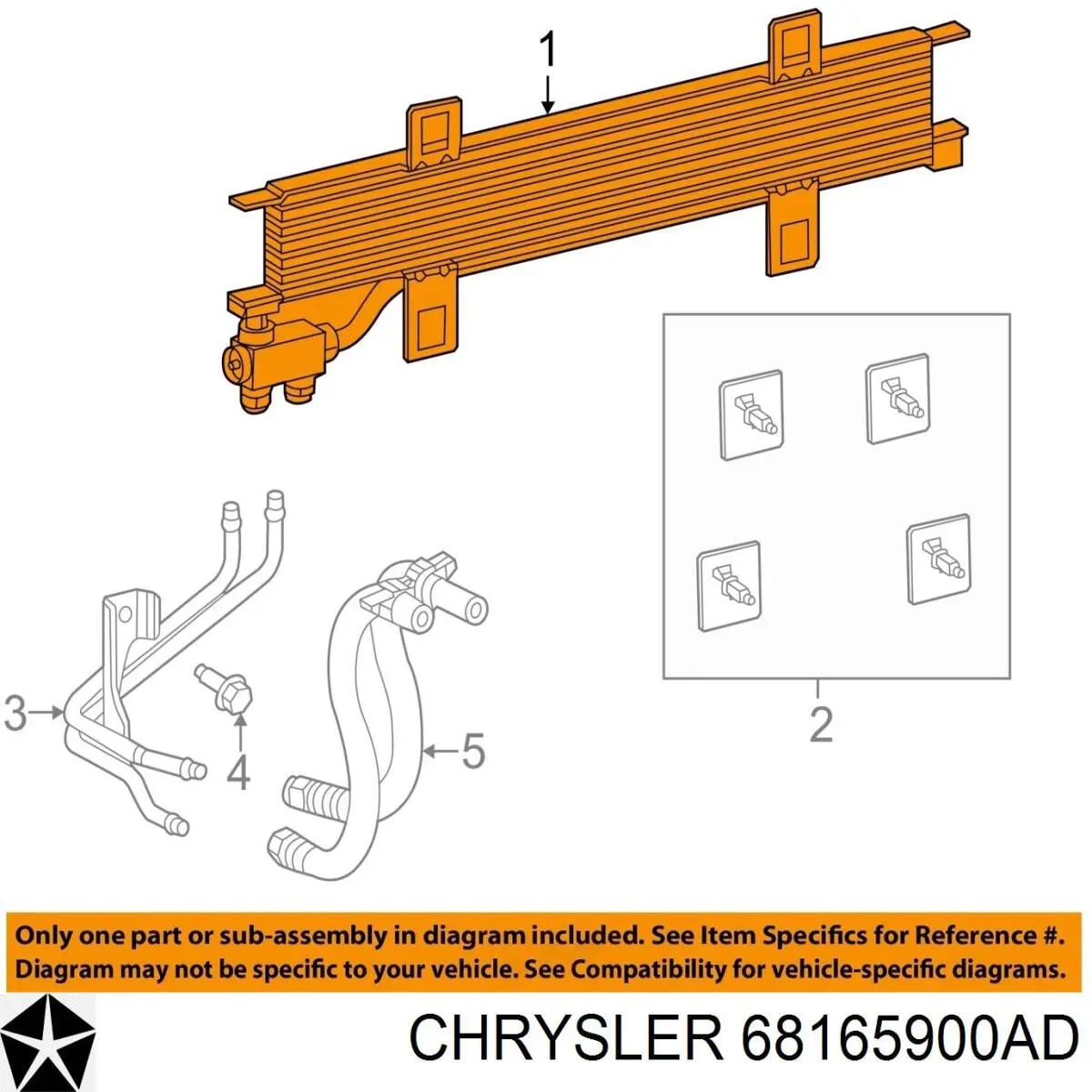 Купити 68165900AD Chrysler Радіатор охолодження, АКПП