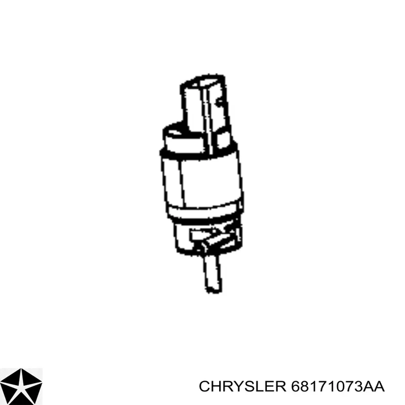 68171073AA Chrysler насос-двигун омивача скла, переднього