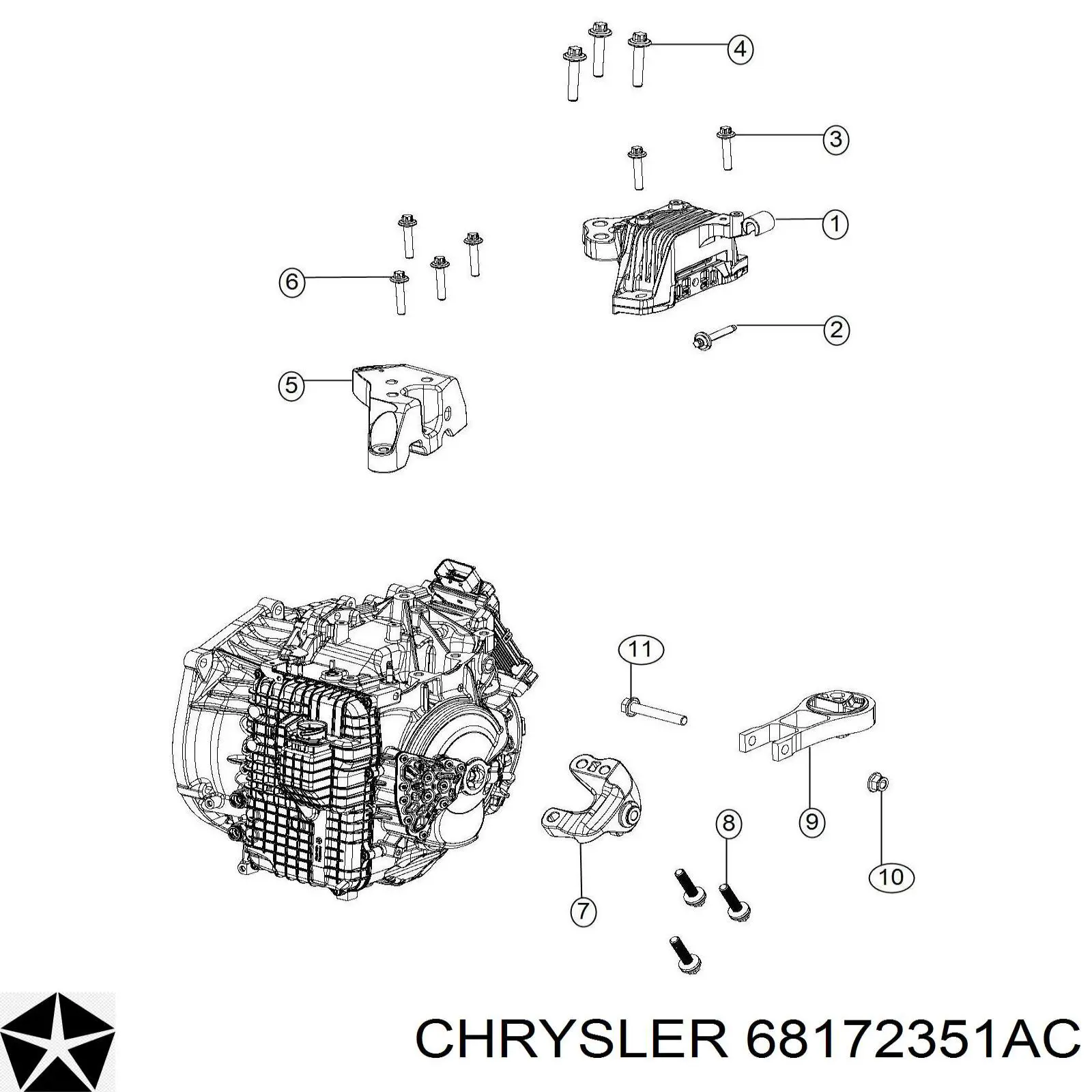  Chrysler 68172351AC ціна, від 133.20 USD