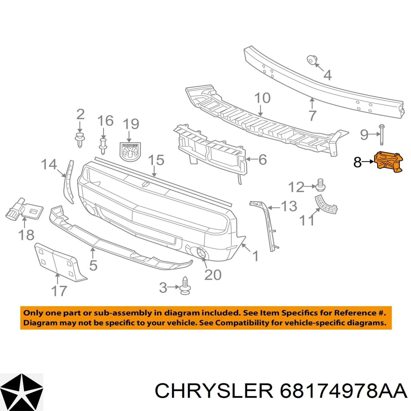  Chrysler 68174978AA ціна, від 24.89 USD