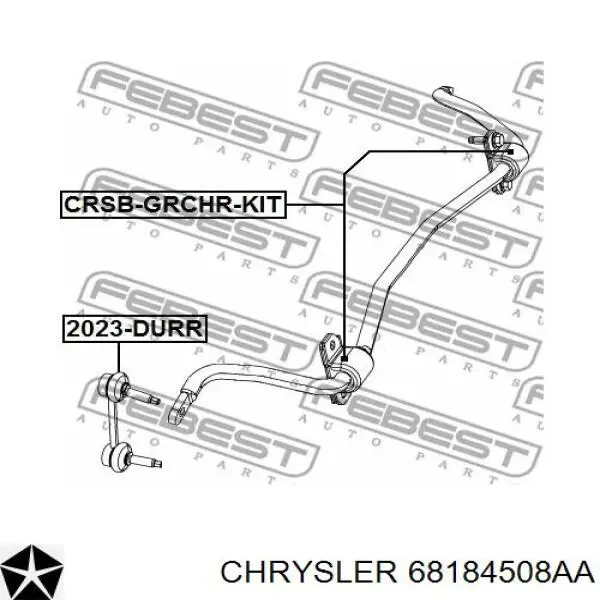 Стабілізатор задньої осі Chrysler 68184508AA ціна, від 25.68 USD