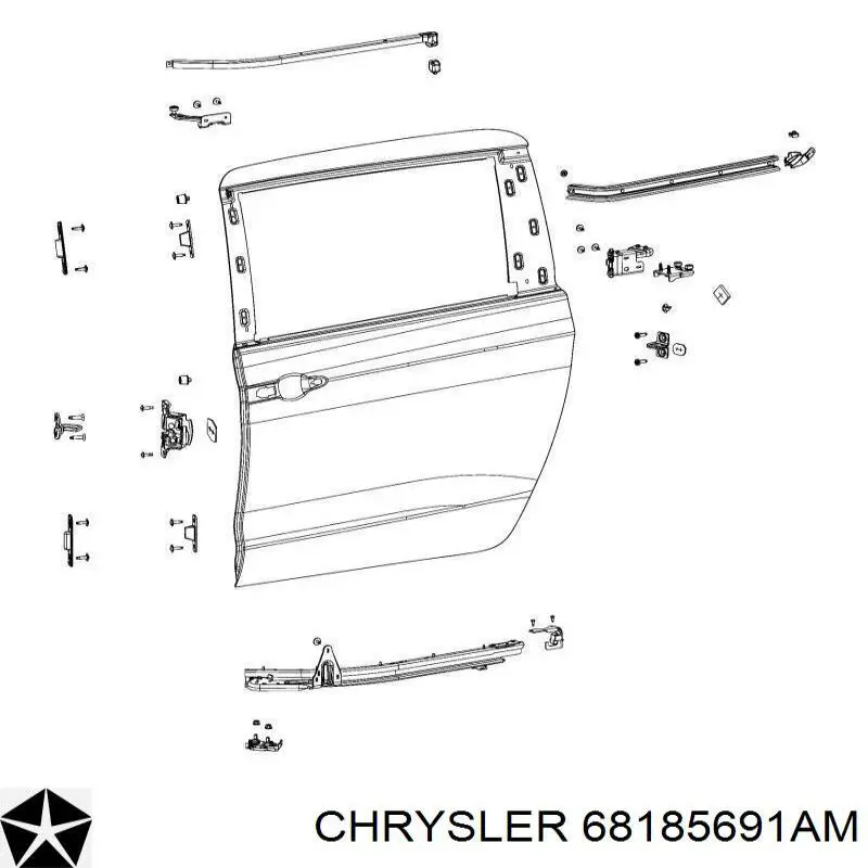 68185691AM Chrysler Двері зсувні в зборі