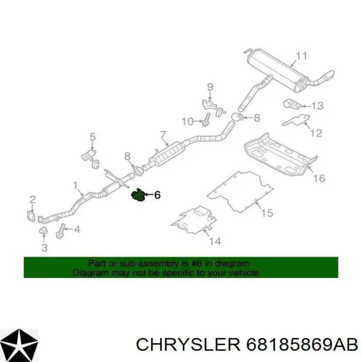 Подушка кріплення глушника 68185869AB China