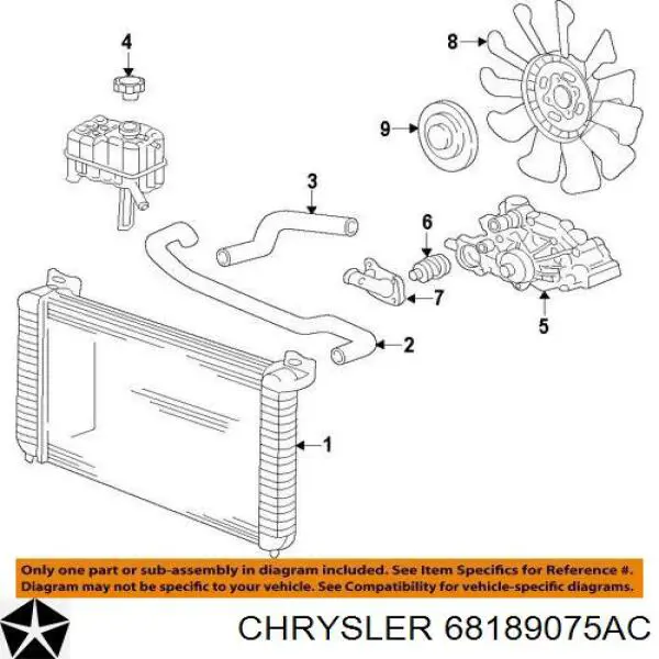  Chrysler 68189075AE ціна, від 57.14 USD