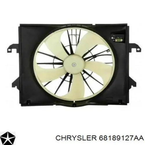 55111482AC Chrysler Дифузор радіатора охолодження, в зборі з мотором і крильчаткою