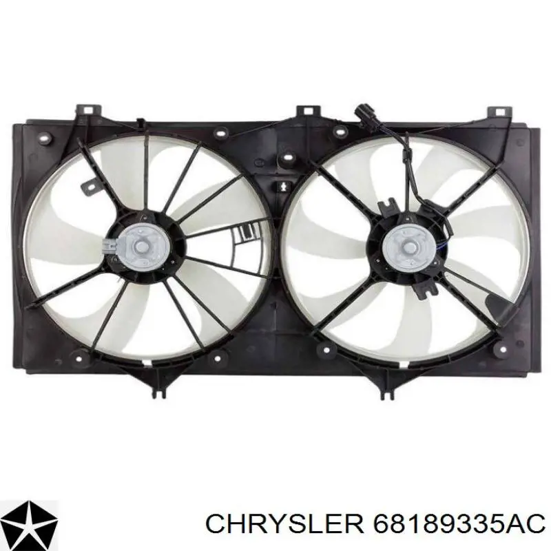 Купити 68217820AB Chrysler Дифузор радіатора охолодження, в зборі з двигуном і крильчаткою