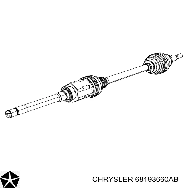 Піввісь (привід) передня, права 68193660AB Chrysler