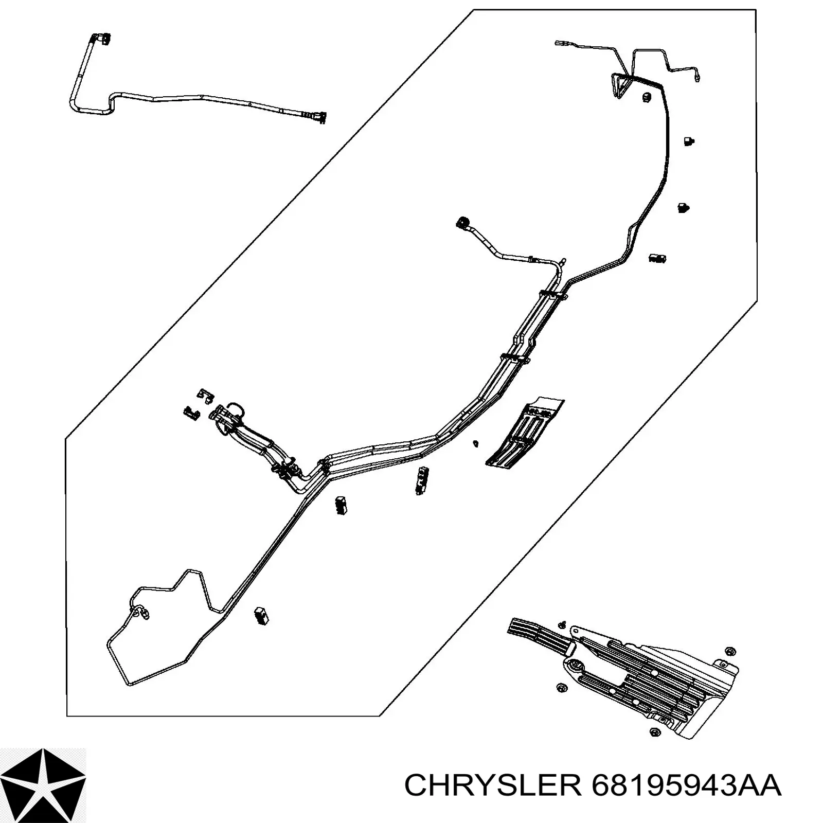 Захист паливних трубок бака Jeep Grand Cherokee 4 (WK) (Джип Гранд черокі)