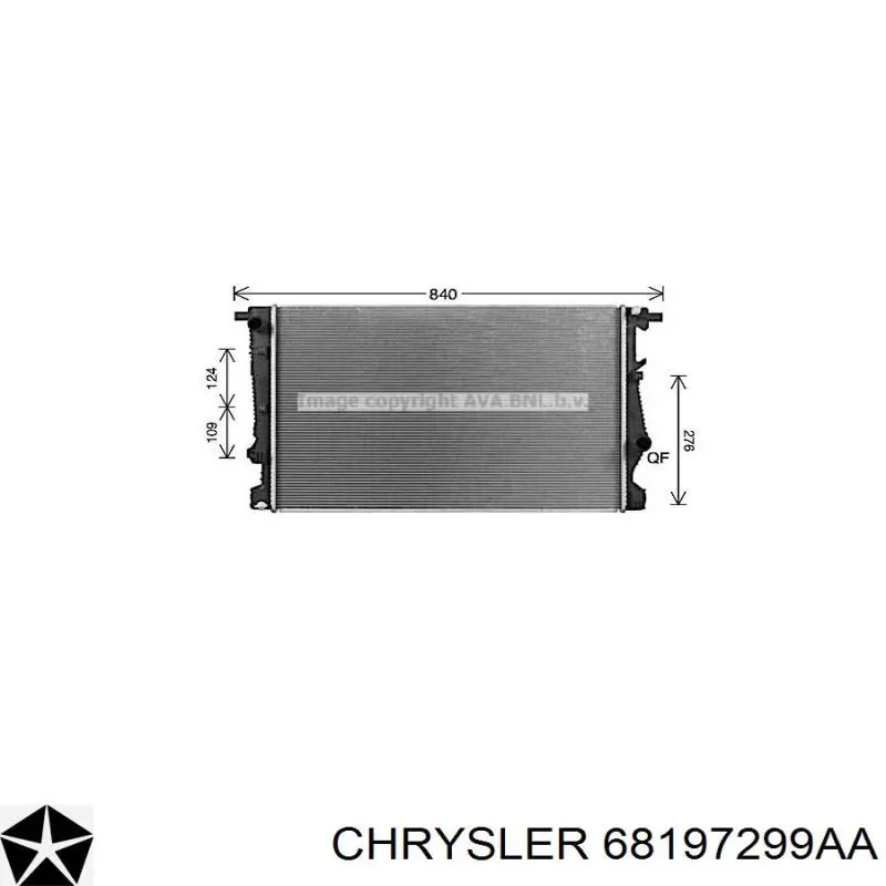 68197299AA Chrysler радіатор охолодження двигуна