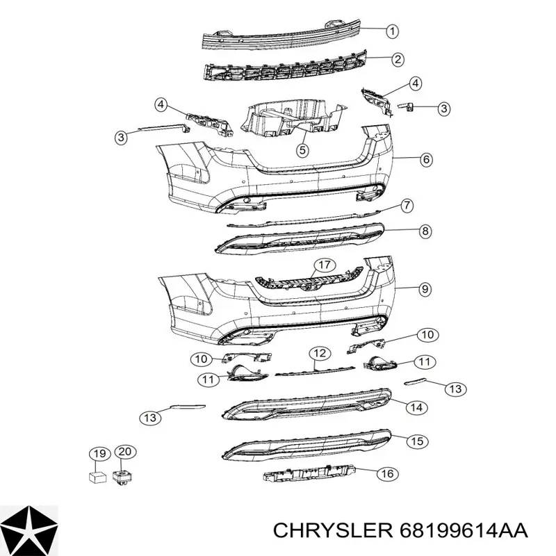  Chrysler 68199614AA ціна, від 11.29 USD