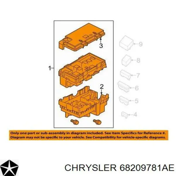  Chrysler 68209781AE ціна, від 37.96 USD