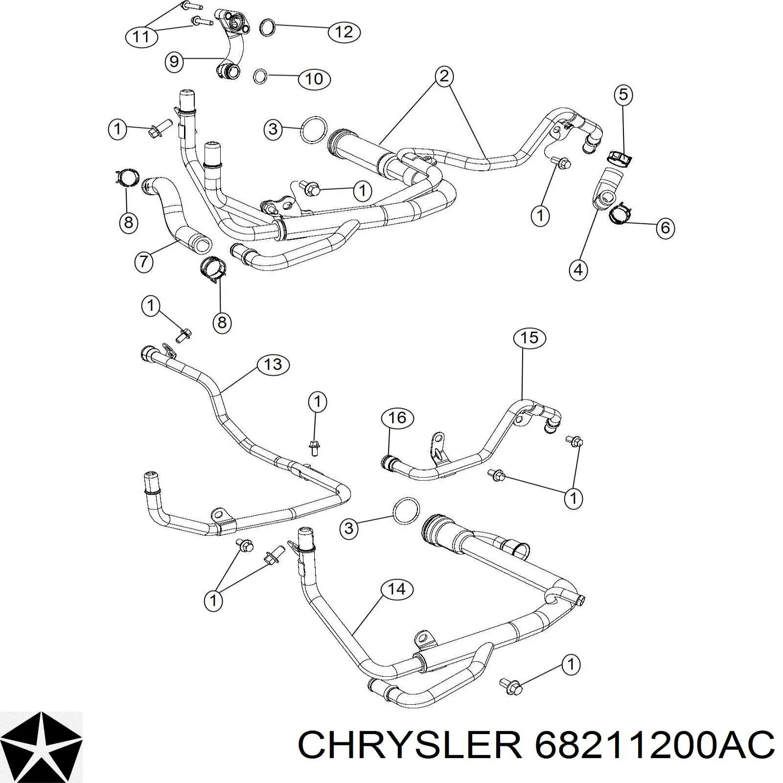  Chrysler 68211200AB ціна, від 23.33 USD