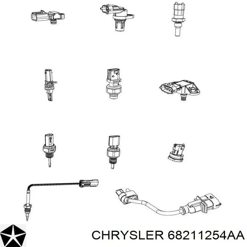 68211254AA Chrysler Датчик тиску вихлопних газів