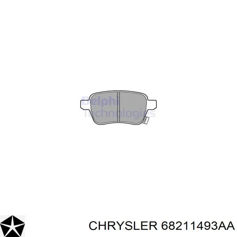 Купити 68211493AA Chrysler Задні колодки
