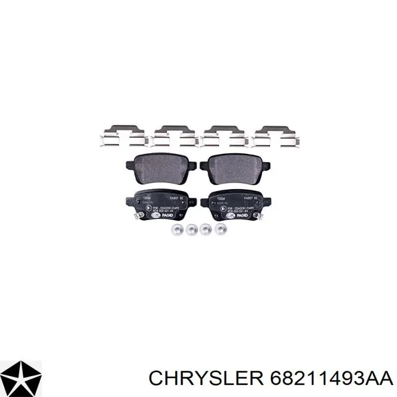 68211493AA Chrysler колодки гальмові задні, дискові