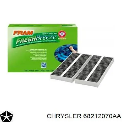 Фільтр повітряний обігрівача Chrysler 68212070AA ціна, від 5.22 USD