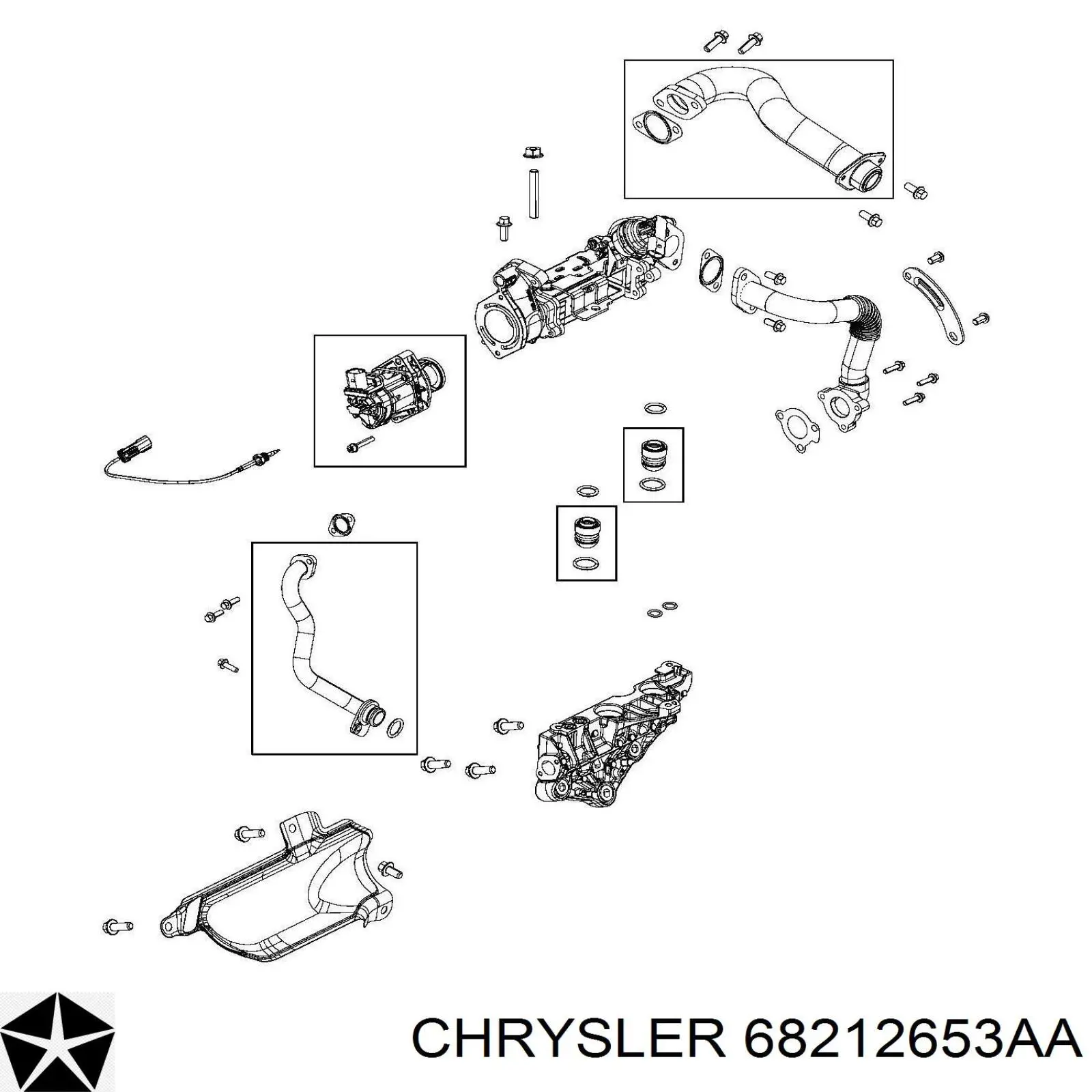 68282570AA Chrysler Клапан/ актуатор приводу заслінки EGR