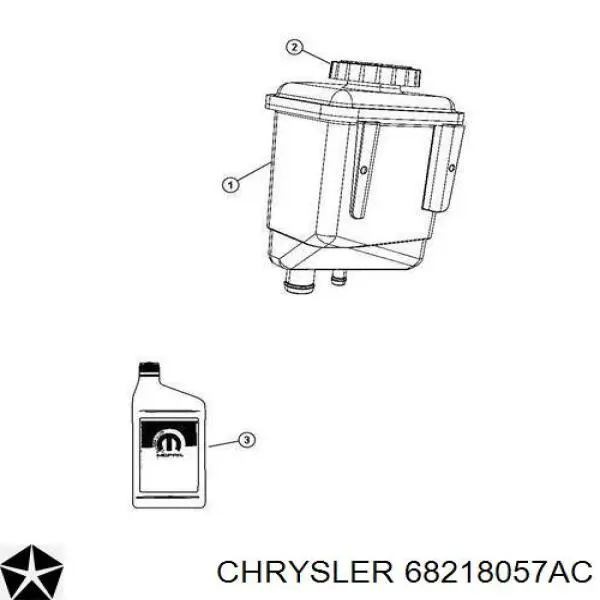Масло трансмісійне для коробки передач Chrysler 68218057AC ціна, від 11.90 USD