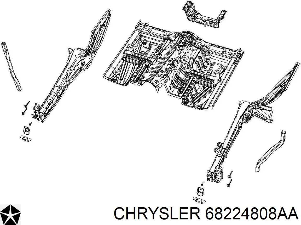 68224808AA Chrysler лонжерон рами передній лівий