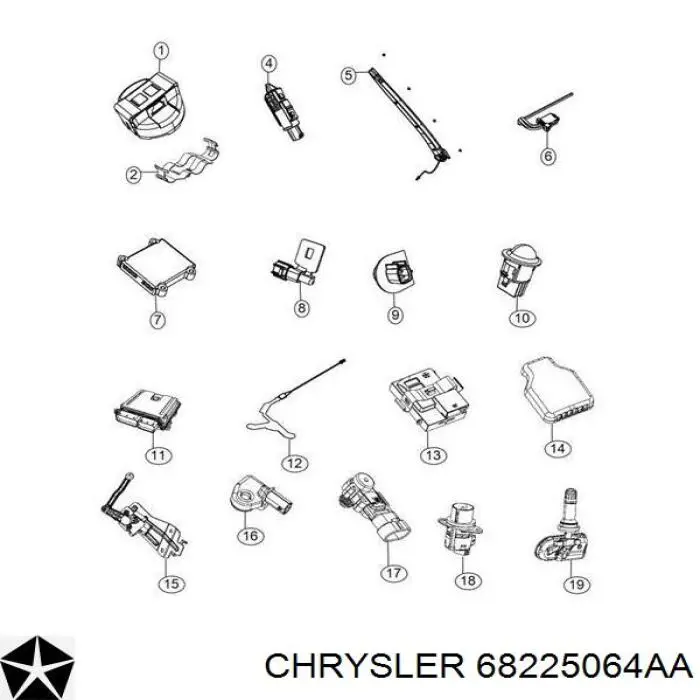 Датчик рівня бачка склоомивача Chrysler 68225064AA ціна, від 19.11 USD