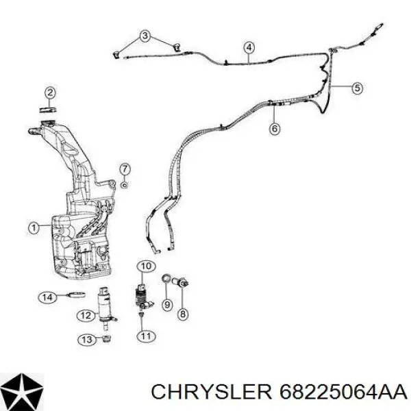 Датчик рівня бачка склоомивача Chrysler 68225064AA ціна, від 32.94 USD