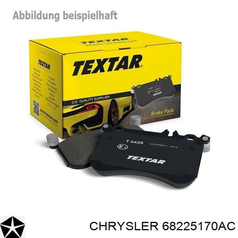 Купити 68225170AC Chrysler Колодки гальмівні передні, дискові