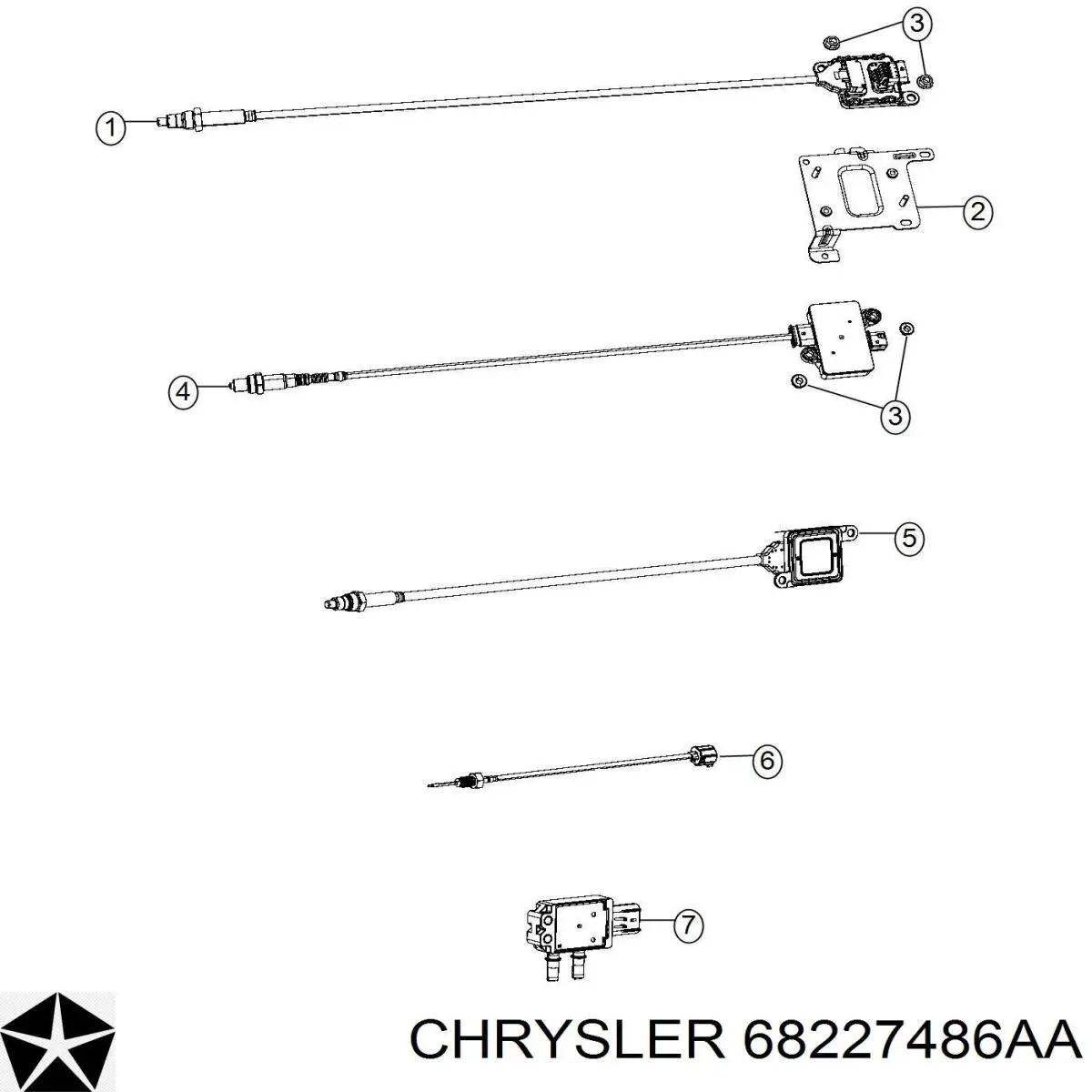  Chrysler 68227486AA ціна, від 261.18 USD