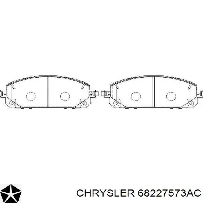 Гальмівні колодки Chrysler 68227573AC ціна, від 46.30 USD