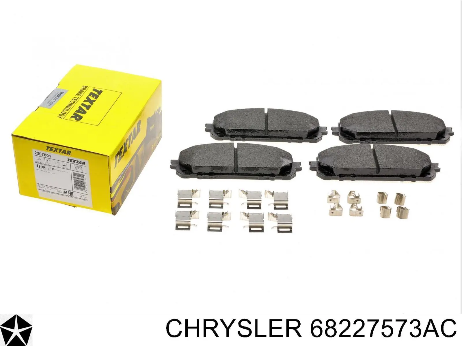 Передні тормозні колодки 68227573AC Chrysler
