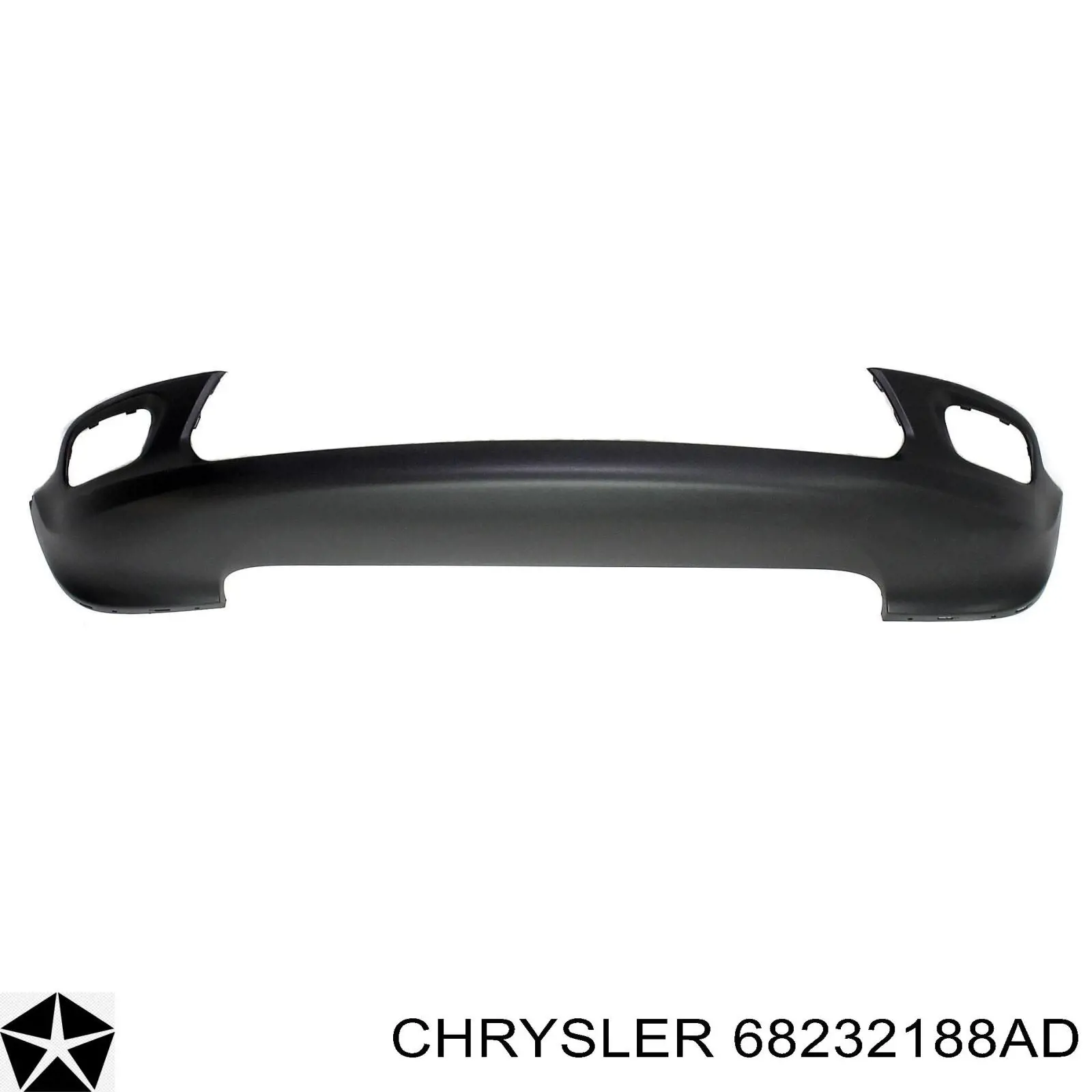 Бампер передній, верхня частина Chrysler 68232188AD ціна, від 111.44 USD
