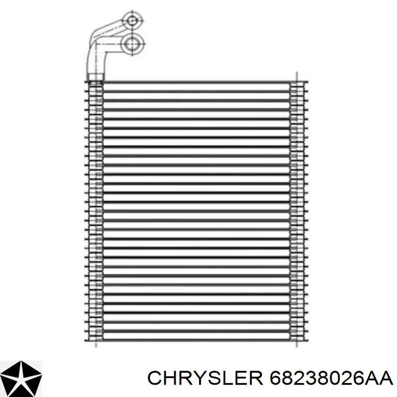 Випаровувач кондиціонера Chrysler 68385097AB ціна, від 63.27 USD