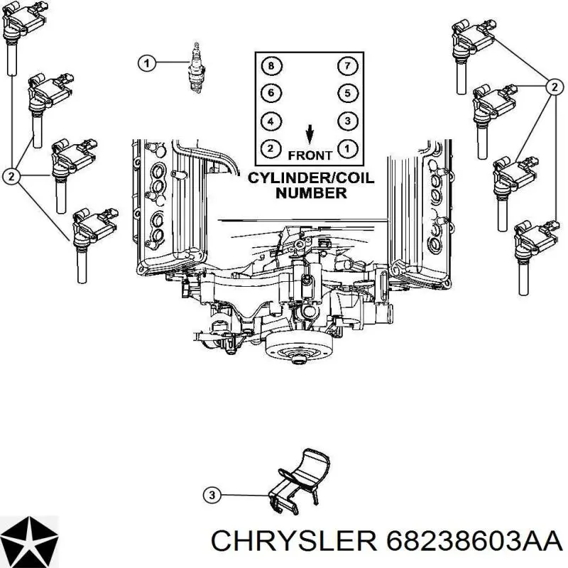 68238603AA Chrysler котушка запалювання